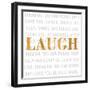 Gold Love Type II (Laugh)-SD Graphics Studio-Framed Art Print