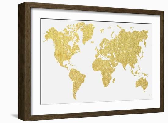 Gold Map-Natasha Wescoat-Framed Giclee Print