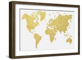 Gold Map-Natasha Wescoat-Framed Giclee Print