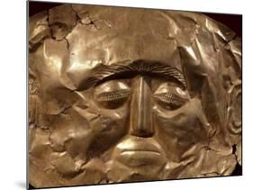 Gold Mask from Tomb Iv of Circle a of Mycenae-null-Mounted Giclee Print