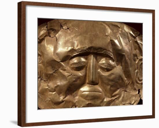 Gold Mask from Tomb Iv of Circle a of Mycenae-null-Framed Giclee Print
