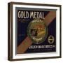 Gold Medal Brand - Covina, California - Citrus Crate Label-Lantern Press-Framed Art Print