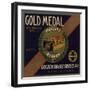 Gold Medal Brand - Covina, California - Citrus Crate Label-Lantern Press-Framed Art Print