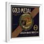 Gold Medal Brand - Covina, California - Citrus Crate Label-Lantern Press-Framed Art Print