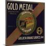 Gold Medal Brand - Covina, California - Citrus Crate Label-Lantern Press-Mounted Art Print