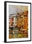 Gold Mediterrane 01-Joost Hogervorst-Framed Art Print