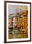 Gold Mediterrane 01-Joost Hogervorst-Framed Art Print