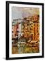 Gold Mediterrane 01-Joost Hogervorst-Framed Art Print