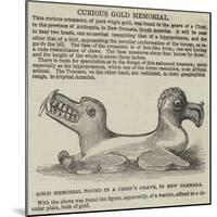 Gold Memorial Found in a Chief's Grave, in New Grenada-null-Mounted Giclee Print