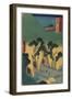 Gold Mine, Sado Province, September 1853-Utagawa Hiroshige-Framed Giclee Print