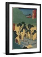 Gold Mine, Sado Province, September 1853-Utagawa Hiroshige-Framed Giclee Print