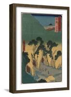 Gold Mine, Sado Province, September 1853-Utagawa Hiroshige-Framed Giclee Print