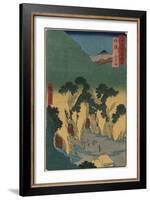 Gold Mine, Sado Province, September 1853-Utagawa Hiroshige-Framed Giclee Print