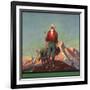 Gold Miner and Burro - Citrus Crate Label-Lantern Press-Framed Art Print