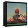 Gold Miner and Burro - Citrus Crate Label-Lantern Press-Framed Stretched Canvas