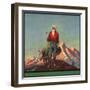 Gold Miner and Burro - Citrus Crate Label-Lantern Press-Framed Art Print