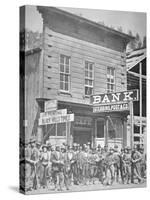 Gold Miners at Deadwood City, South Dakota, C.1877-null-Stretched Canvas