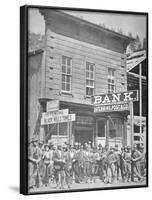 Gold Miners at Deadwood City, South Dakota, C.1877-null-Framed Photographic Print