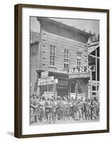 Gold Miners at Deadwood City, South Dakota, C.1877-null-Framed Photographic Print