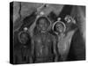 Gold Miners in Robinson Deep Diamond Mine Tunnel, Johannesburg, South Africa, 1950-Margaret Bourke-White-Stretched Canvas