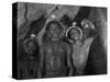 Gold Miners in Robinson Deep Diamond Mine Tunnel, Johannesburg, South Africa, 1950-Margaret Bourke-White-Stretched Canvas