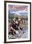 Gold Miners - Murphys, California-Lantern Press-Framed Art Print