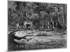 Gold Mining Camp in America-null-Mounted Art Print