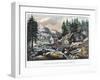 Gold Mining in California, 1849-Currier & Ives-Framed Giclee Print