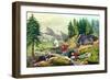 Gold Mining in California, Published by Currier & Ives, 1861-Grafton Tyler Brown-Framed Giclee Print