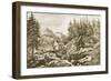 Gold Mining in California-Currier & Ives-Framed Giclee Print