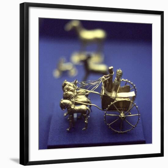 Gold Model Chariot from the Oxus Treasure, Achaemenid Persian, 5th-4th Century BC-null-Framed Photographic Print