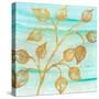 Gold Moment of Nature on Teal I-Michael Marcon-Stretched Canvas