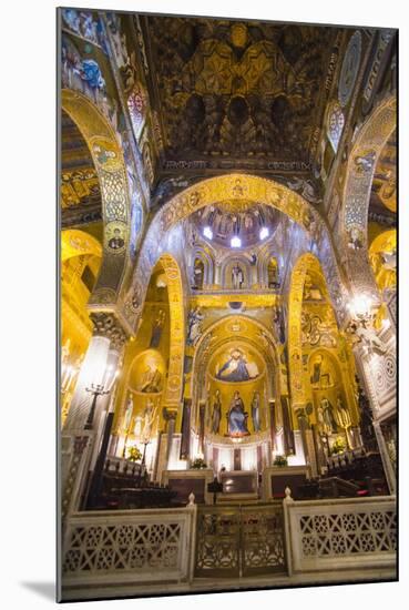 Gold Mosaics in the Palatine Chapel (Royal Chapel) at the Royal Palace of Palermo (Palazzo Reale)-Matthew Williams-Ellis-Mounted Photographic Print