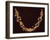 Gold Necklace in Form of Entwined Vines with Eros in Center, from Tomb Gamma, Thermi-null-Framed Giclee Print