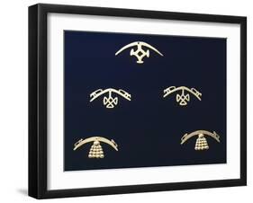 Gold Nose Pendant Originating from Huaca-null-Framed Giclee Print