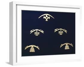 Gold Nose Pendant Originating from Huaca-null-Framed Giclee Print