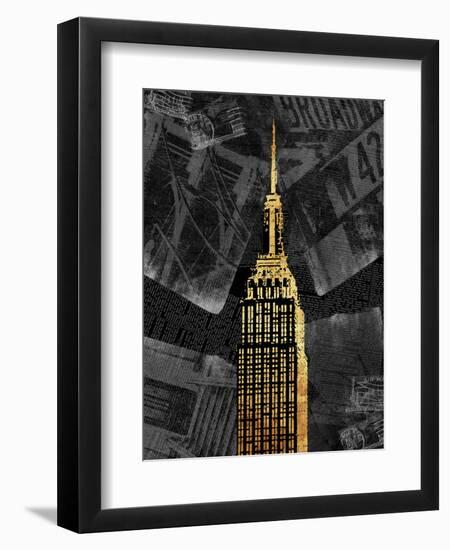 Gold NY-Jace Grey-Framed Art Print