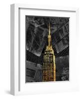 Gold NY-Jace Grey-Framed Art Print