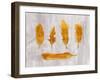 Gold Ombre Feathers II-Tina Lavoie-Framed Giclee Print