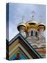 Gold Onion Dome of Alexander Nevsky Cathedral, Russian Orthodox Church, Yalta, Ukraine-Cindy Miller Hopkins-Stretched Canvas