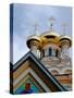 Gold Onion Dome of Alexander Nevsky Cathedral, Russian Orthodox Church, Yalta, Ukraine-Cindy Miller Hopkins-Stretched Canvas