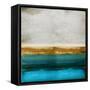 Gold onTurquoise-Taylor Hamilton-Framed Stretched Canvas