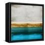 Gold onTurquoise-Taylor Hamilton-Framed Stretched Canvas