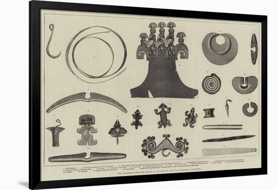 Gold Ornaments from the Graves of the Incas of Peru, Lady Brassey's Collection-null-Framed Giclee Print