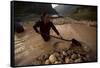 Gold Panning, Nong Kiew, River Nam Ou, Laos, Indochina, Southeast Asia-Colin Brynn-Framed Stretched Canvas