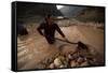 Gold Panning, Nong Kiew, River Nam Ou, Laos, Indochina, Southeast Asia-Colin Brynn-Framed Stretched Canvas