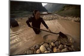 Gold Panning, Nong Kiew, River Nam Ou, Laos, Indochina, Southeast Asia-Colin Brynn-Mounted Photographic Print