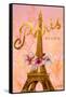 Gold Paris Eiffel Panel-Janice Gaynor-Framed Stretched Canvas