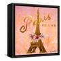 Gold Paris Eiffel-Janice Gaynor-Framed Stretched Canvas