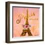 Gold Paris Eiffel-Janice Gaynor-Framed Art Print